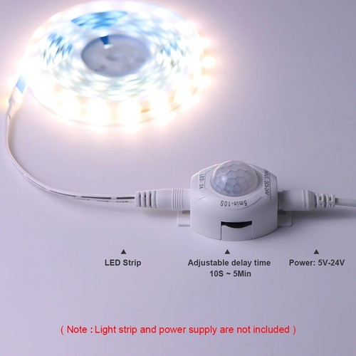 DC 5V 12V 24V 3A Automatic Infrared PIR Motion Sensor Switch For LED strip light - Picture 6 of 6