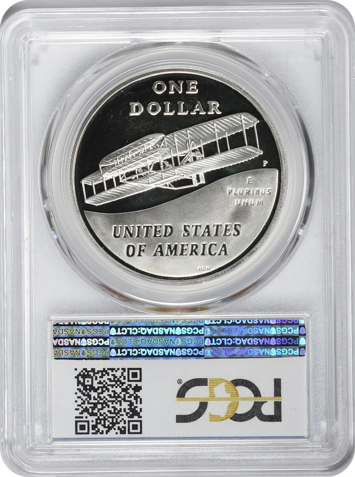 2003-P First Flight Silver Commemorative Dollar PR69DCAM PCGS Proof 69 Deep Cam - Image 2 of 2