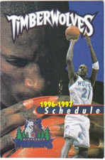 1996 97 Minnesota Timberwolvers Schedule Kevin Garnett Miller Genuine Draft