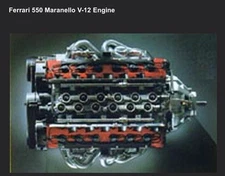 Ferrari 550 Maranello V-12 Engine Factory Car Poster/Extremely Rare! O/P Own It!