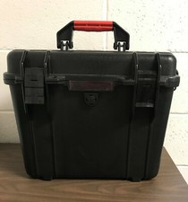 Hard Plastic Storage Box Protective Case Black Tool Caddy Fishing Tackle