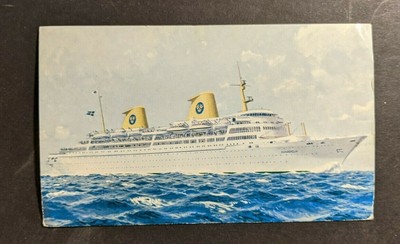 1966 Swedish American Line Ms Kungsholm Picture Postcard Airmail Cover To Ia Usa Ebay