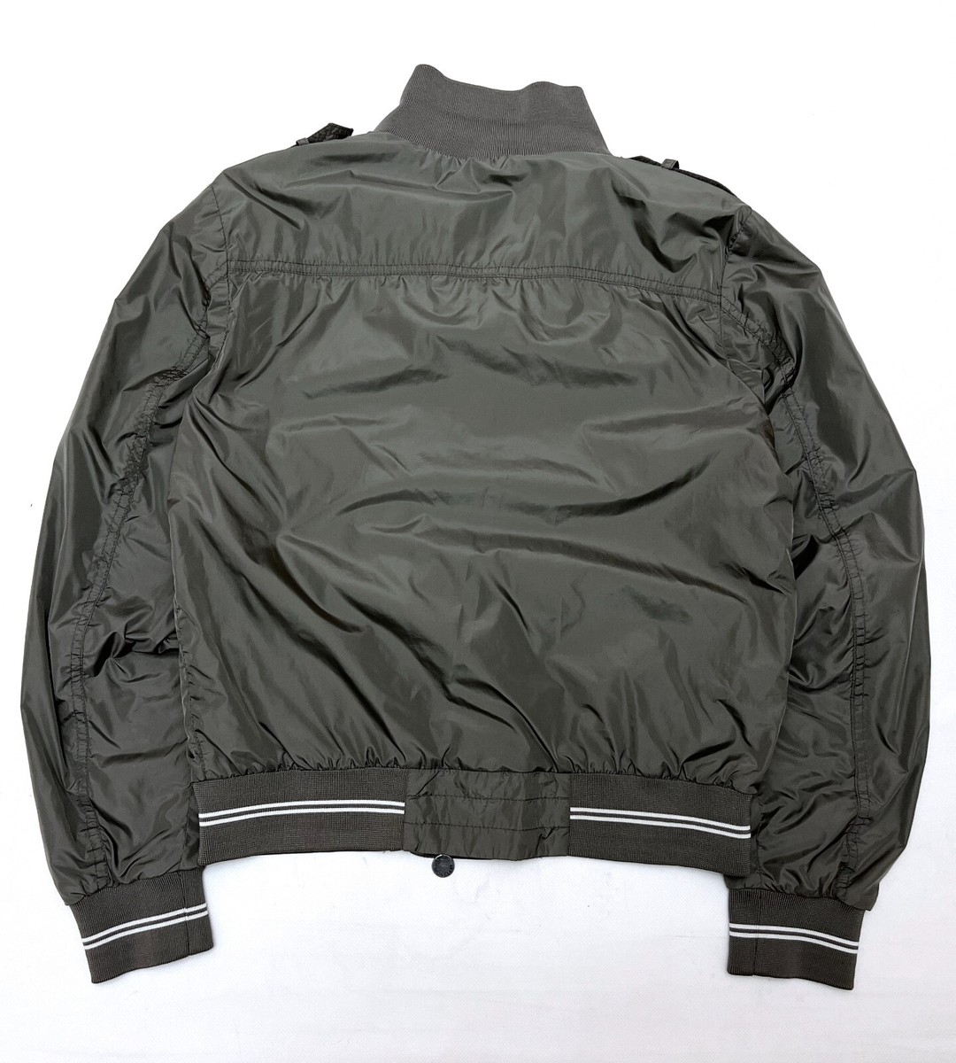 Luxury Men's MONCLER Delonix Giubbotto Gray Windbreaker Bomber
