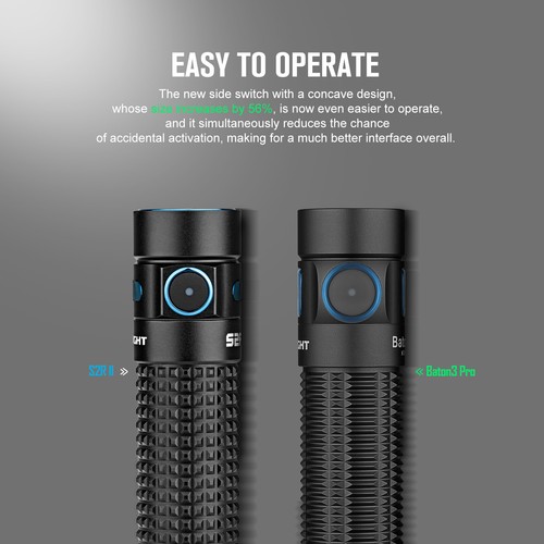 Linterna recargable Olight Baton 3 Pro USB 1500 lúmenes (sin sensor de distancia) - Imagen 6 de 18