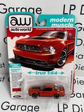 AUTO WORLD 2012 Ford Mustang Boss 302 Orange 1:64 Diecast Modern Muscle