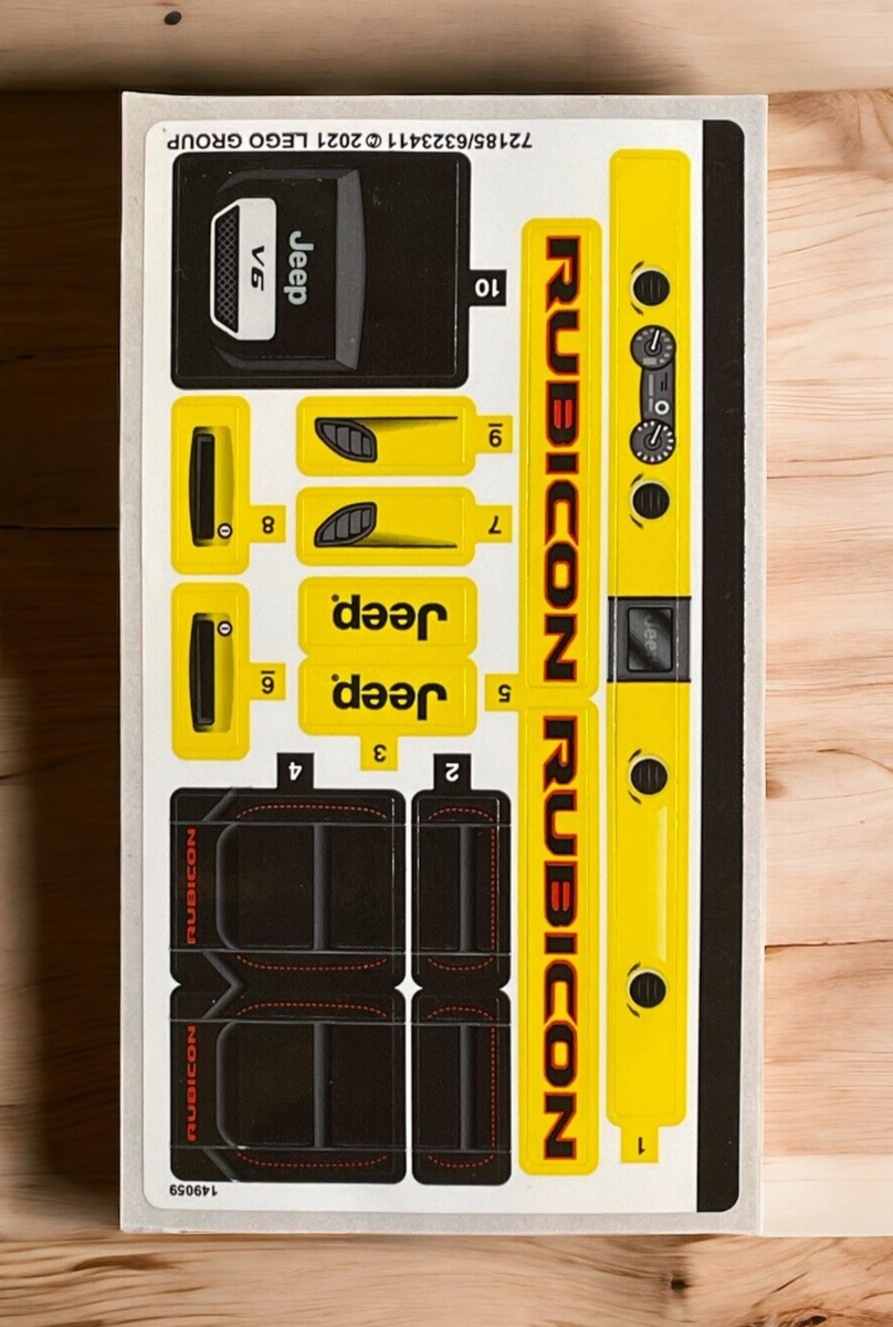 NEW LEGO | Sticker Sheet for Set 42122 Technic Jeep Wrangler