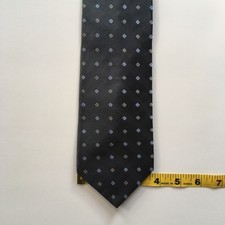 dkny tie charcoal blue silver diamond 100% silk made in usa necktie tie pa0543
