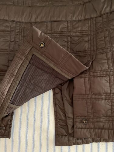 Hugo Boss Auswahl maßgeschneiderte Linie braun gesteppte Jacke groß 38R 48R Mantel Cargo - Bild 13 von 15