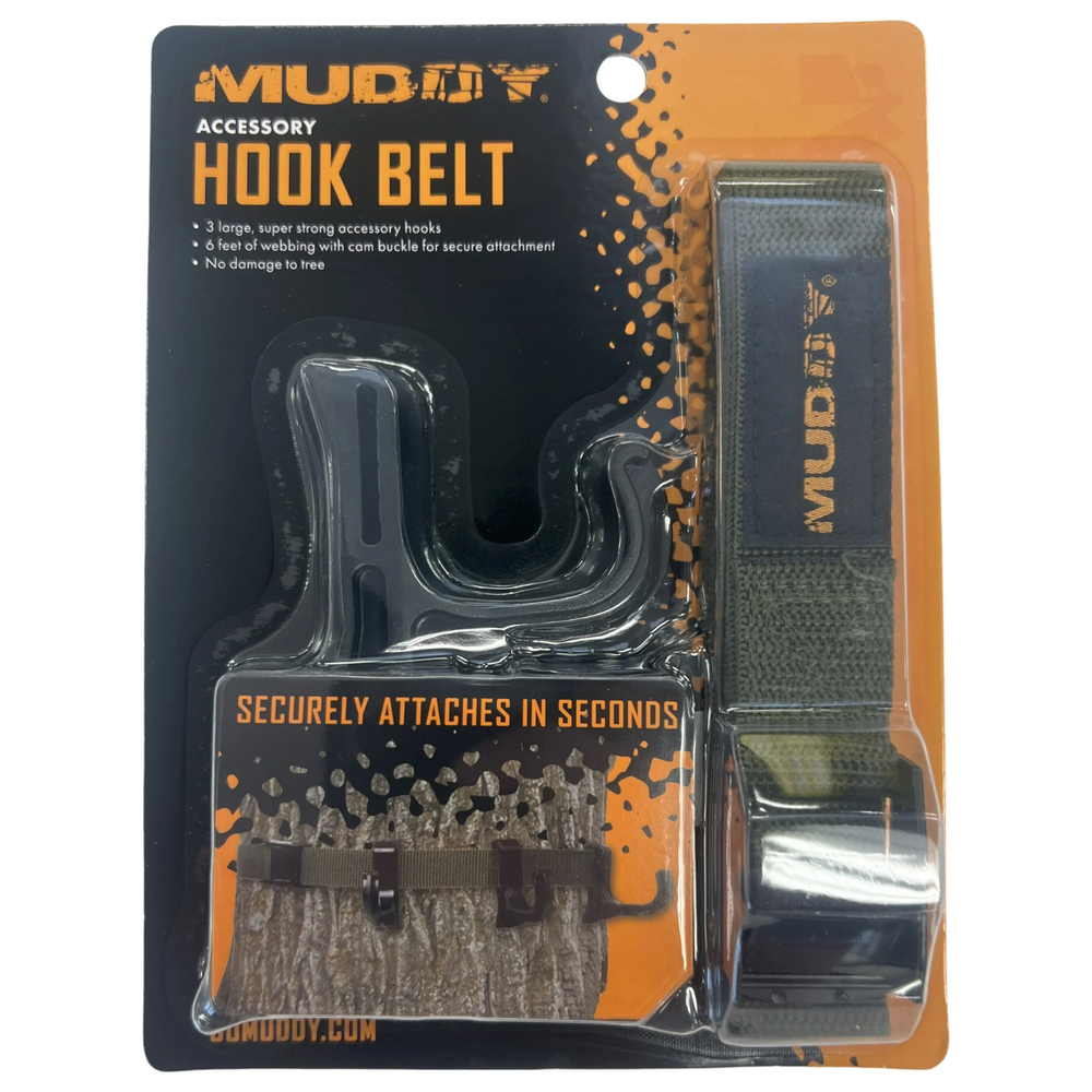Muddy Adjustable Hunting Belt with 2 Durable Gear Hooks  