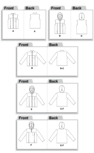 McCall's SEWING PATTERN M5252 Misses/Mens Unisex Vests & Jackets XS-M Or XL-XXXL - Picture 9 of 10