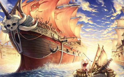 Anime Ship Pirate  Gaming Mat Desk 4365