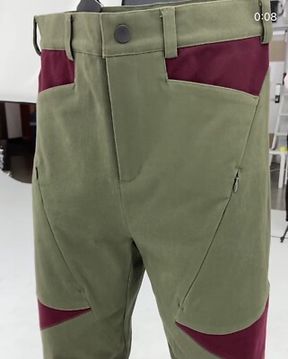 CMMAWEAR Calathea Curved Seam Trousers in Olive Green | eBay