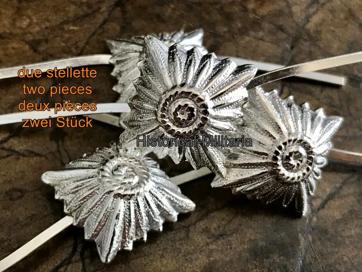 DUE stelle argentate per spalline 2 pcs silver plated shoulder