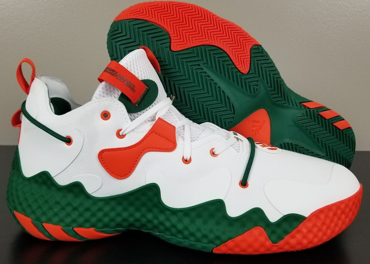 ADIDAS HARDEN VOL 6 MIAMI HURRICANES PE BASKETBALL SHOES WHITE
