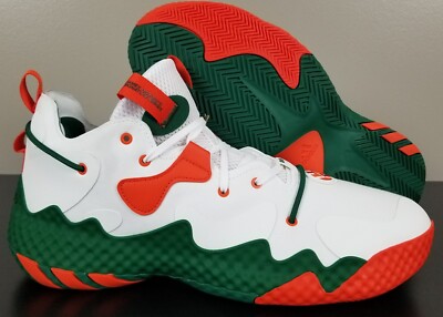 ADIDAS HARDEN VOL 6 MIAMI HURRICANES PE BASKETBALL SHOES WHITE