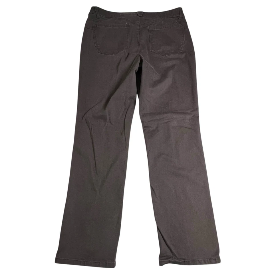 Pantalones Democracy Ab Solution para mujer 14 marrón tiro alto elásticos pierna recta Foto 3 de 4