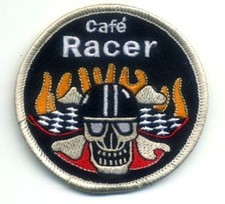 CAF RACER ROCKERS 59 TON-UP-BOY OUTLAW BIKER PATCH SERIES: CAF RACER SKULL