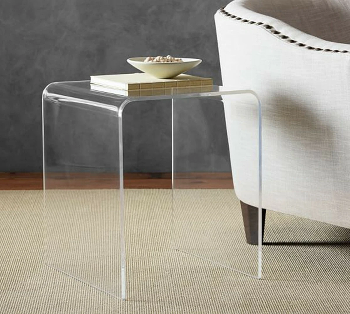 Tavolino In Acrilico Trasparente 4 Ripiani – Moderno Comodino O Tavolino Da Caffè Per Soggiorno E Camera Da Letto – 40x30x98 Cm – Design Leggero E Resistente - 3