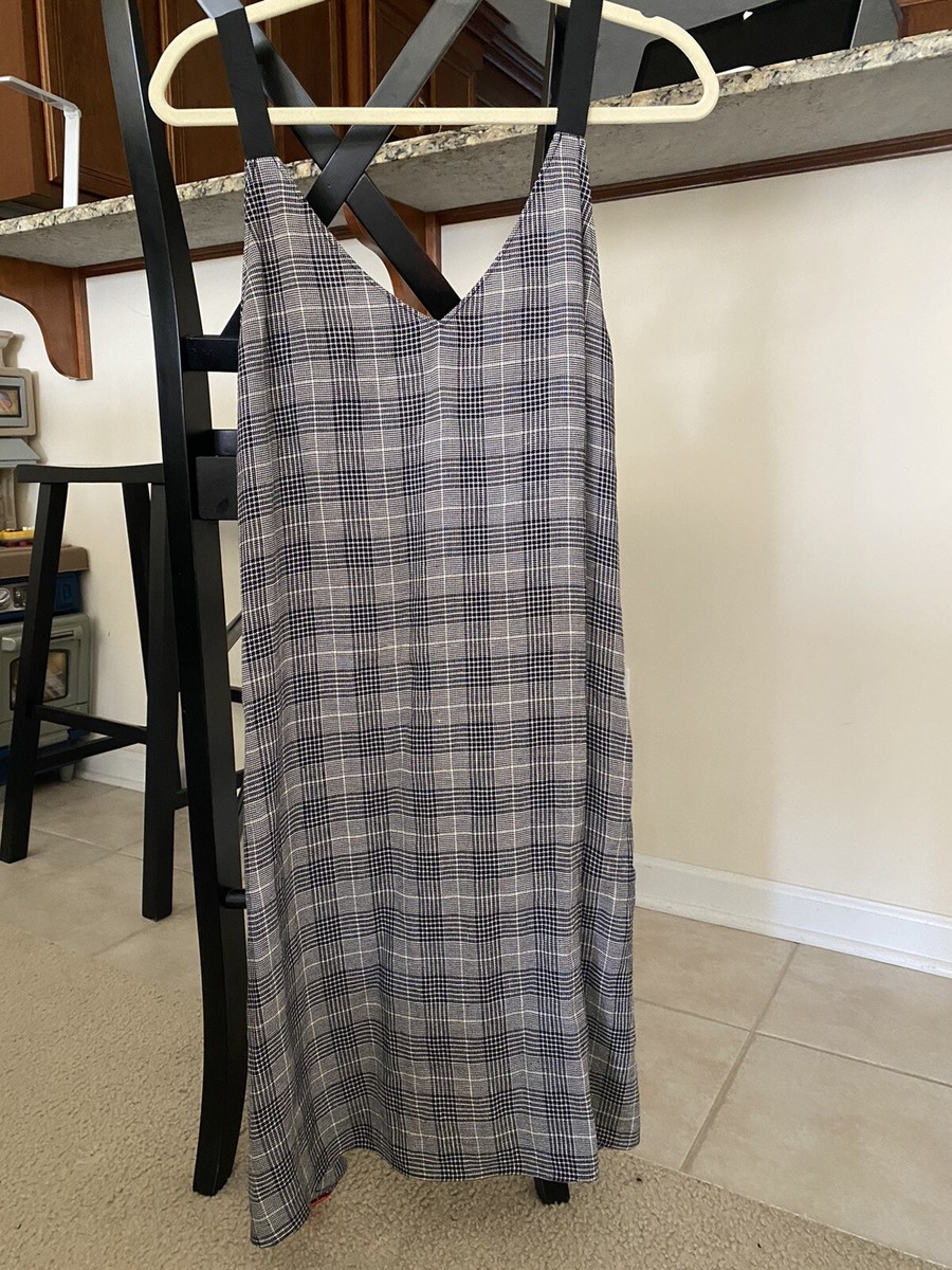 NWT $450 rag & bone Zoe Dress in Navy Plaid Linen XS | eBay