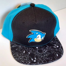 SONIC The HEDGEHOG Adjustable BASEBALL CAP HAT Flat Brim One Size   SEGA