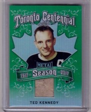 TED KENNEDY 16/17 Metal Toronto Maple Leafs Centennial Glove or Pad Patch #1/1