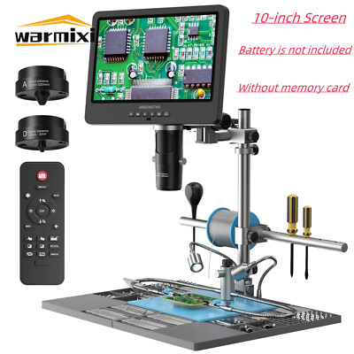 Andonstar AD249SM-Plus Trinocular HDMI Digital Microscope 10'' Screen + PCB Base