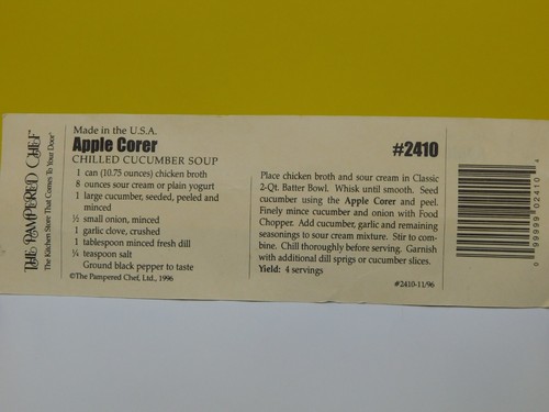 Pampered Chef Apple Corer #2410 & Corer #2415 Lot of 2 Kitchen Utensils Metal - Picture 12 of 19