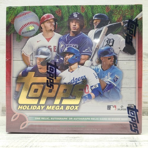 2022 Topps Holiday Mega Box Christmas Baseball 100 Card DIE CUT Ornament Sealed