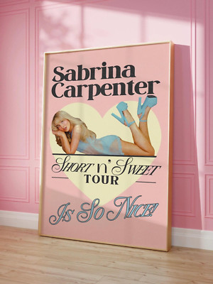 Sabrina Carpenter Poster, Short N  Sweet Tour, Music Fan Wall Decor, Sabrina Car