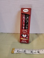 I Love Mickey Minnie Mouse Ballpoint Gold Tone Pen Pens Set Authentic Disney