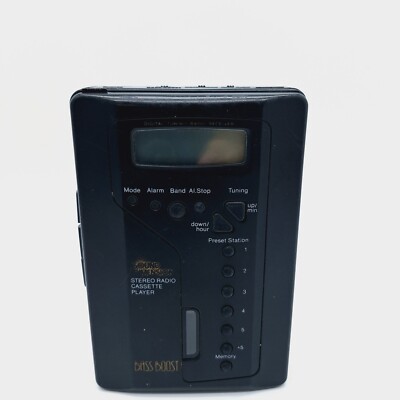 Vintage Sound Dimensions Portable Cassette Tape Player AM/FM Radio W/ Preset