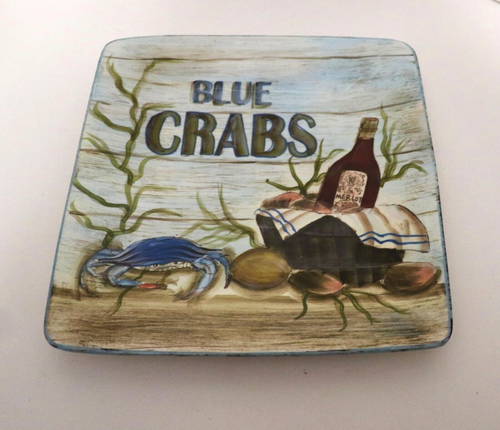 Kate McRostie Blue Crabs Meeresfrüchte 11-1/2" Speiseteller Top Zustand - Bild 1 von 5