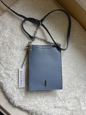 Thacker New York Bag Crossbody Blue Leather Cross Body Long