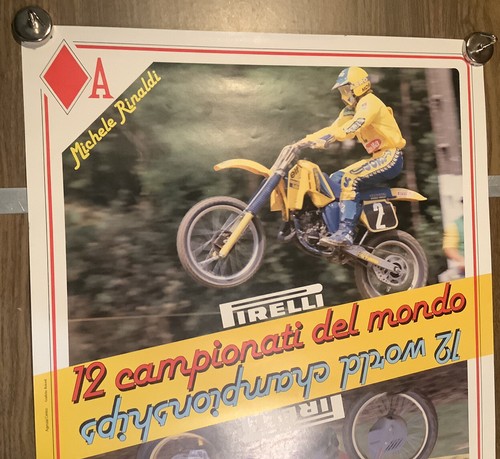 Vintage Motocross World Champions Michele Rinaldi Andre Malherbe Pirelli poster - Picture 3 of 7