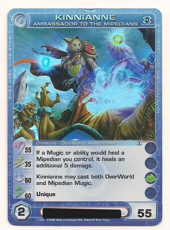 Chaotic Card Kinnianne Ambassador Mipedians 7/100 DMG Max Energy