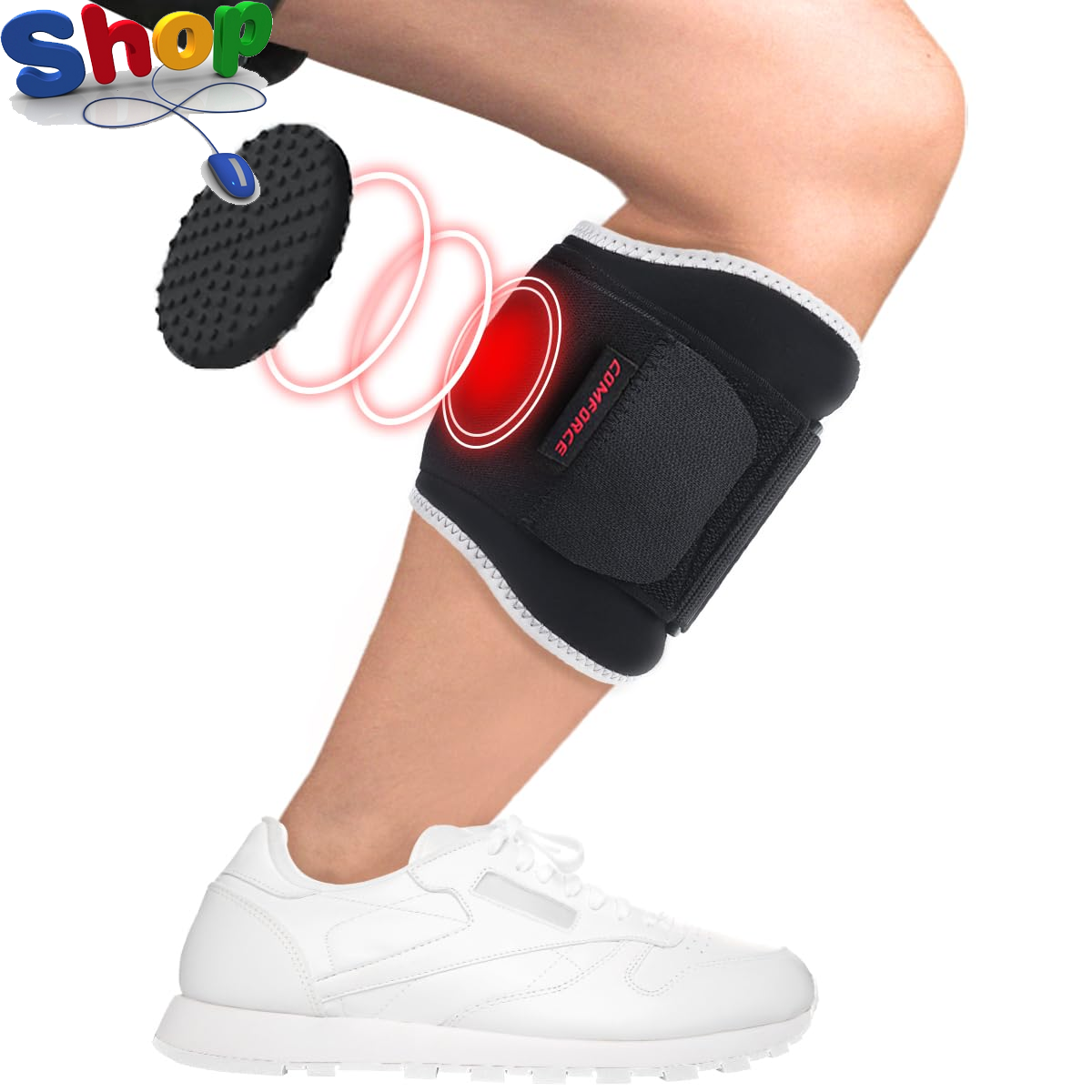Calf Brace for Sciatica Pain Relief, Compression Sciatic Nerve Ease Brace with W