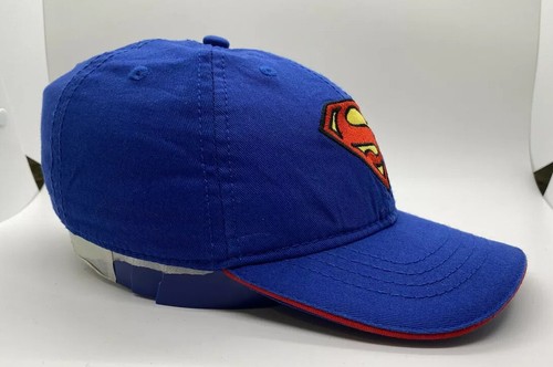Superman Cap Hat Youth Adjustable Blue 100% Cotton - Picture 3 of 7