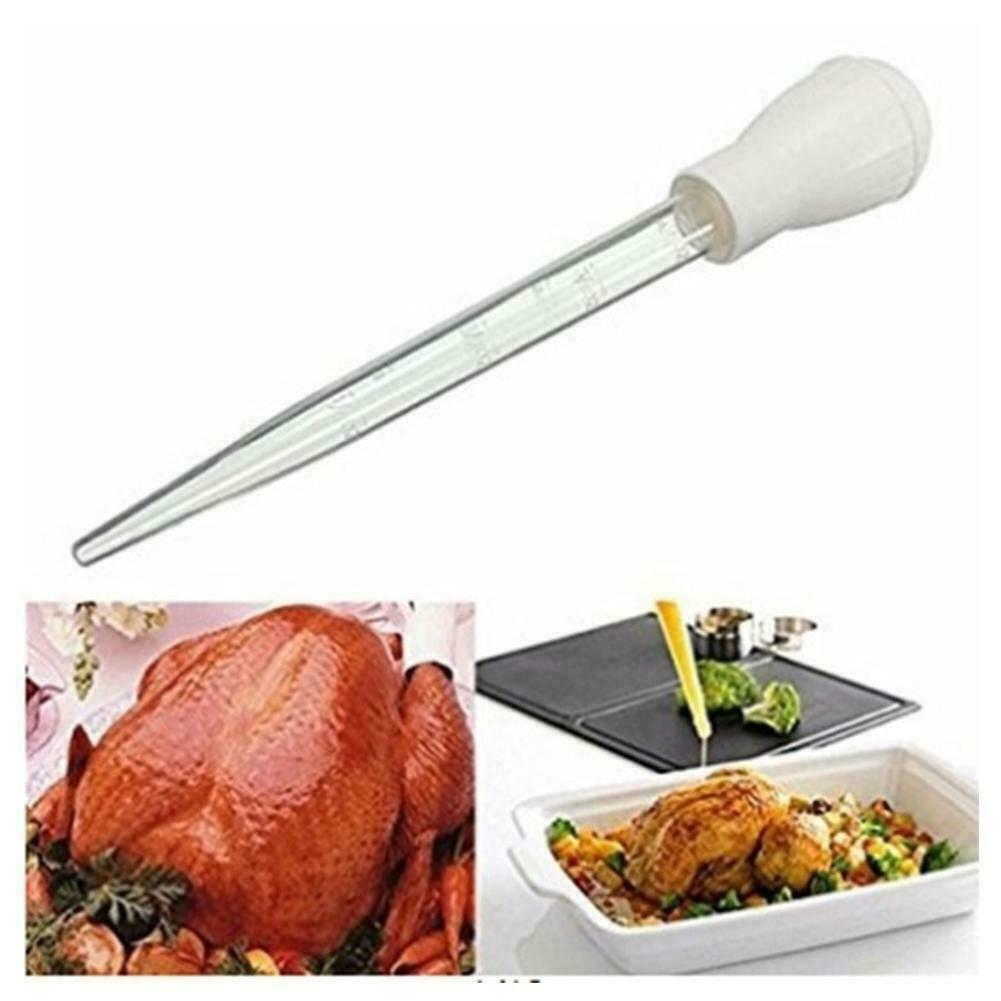 1*Turkey Baster Chef Cooking Gravy BBQ Flavour Food Pipe Clear Pump