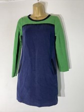 womens Boden Uk 6R Blue/green Long Sleeve Casual Stretch Jersey T-shirt dress