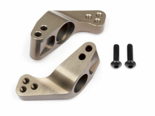 HPI Racing - Aluminum Rear Hub Carrier Set, Hard Anodized, 0 Degree: Bullet