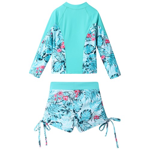 Kids Wetsuit Fashion Swimwear Water Beachwear Hawaiian Pants Zipper Set Suit - Picture 51 of 64