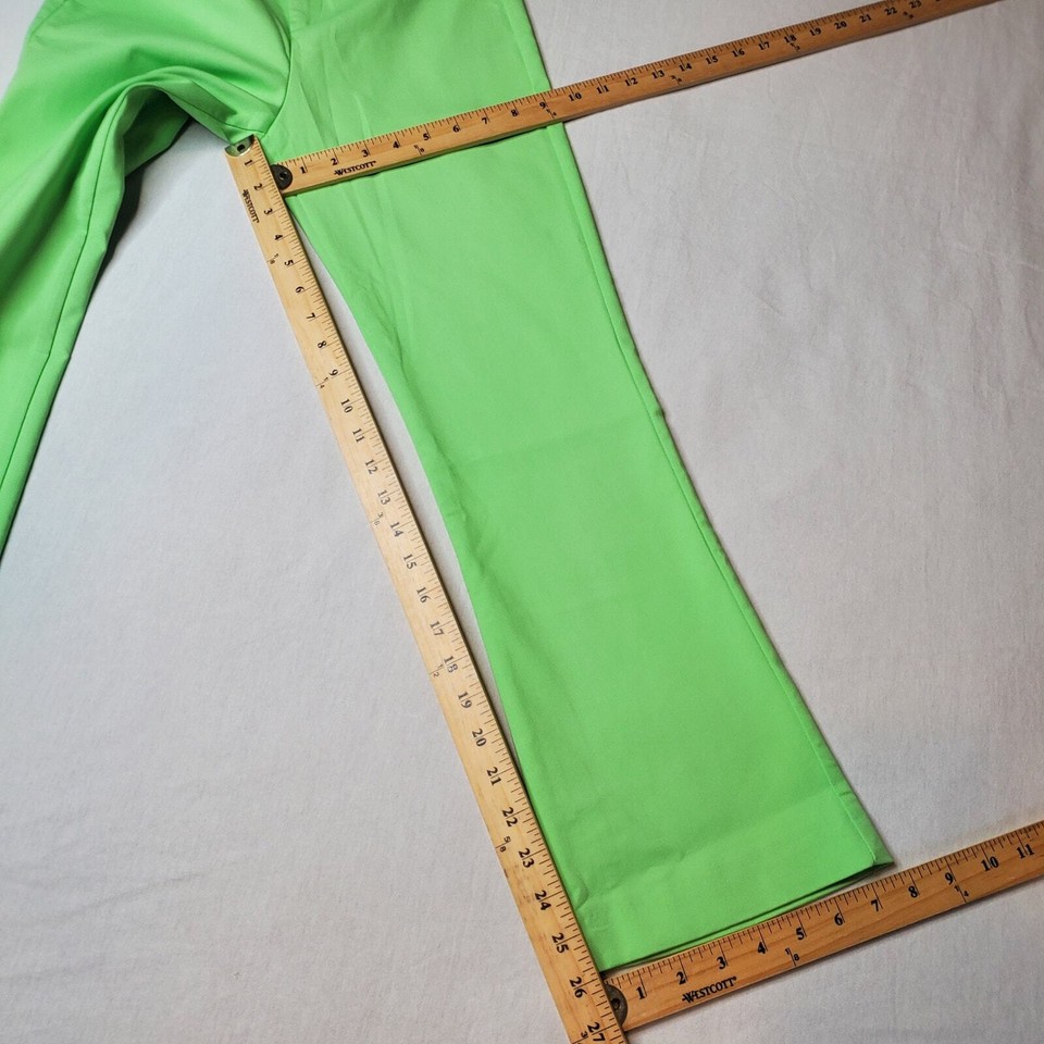 Zara Women's Size S NWT Cropped Flare Trousers Lime Green eBay