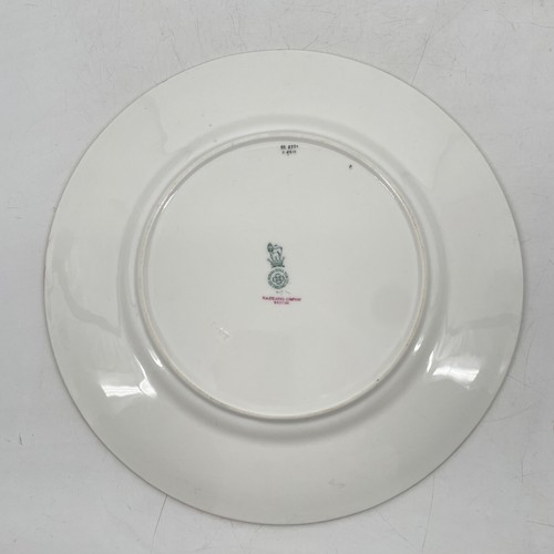 Set f 3 Royal Doulton Bone China Dinner 10" Plate England yellow rose gold/black - Picture 3 of 7