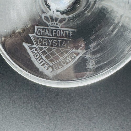 Vintage Chalfonte Mouth blown Crystal Cordial Glass 3.75” Etched with flowers - Picture 6 of 7