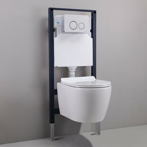 1 1 1 6 Gpf White Dual Flush Elongated Wall Mount Toilet Bowl