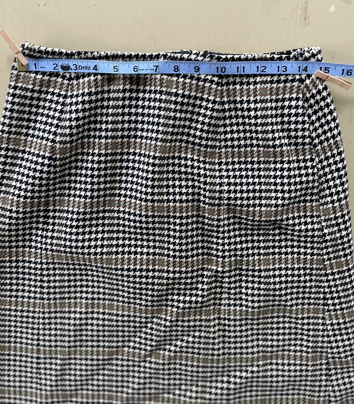 Pendleton Medium Brown Black Cream Houndstooth Pl… - image 4