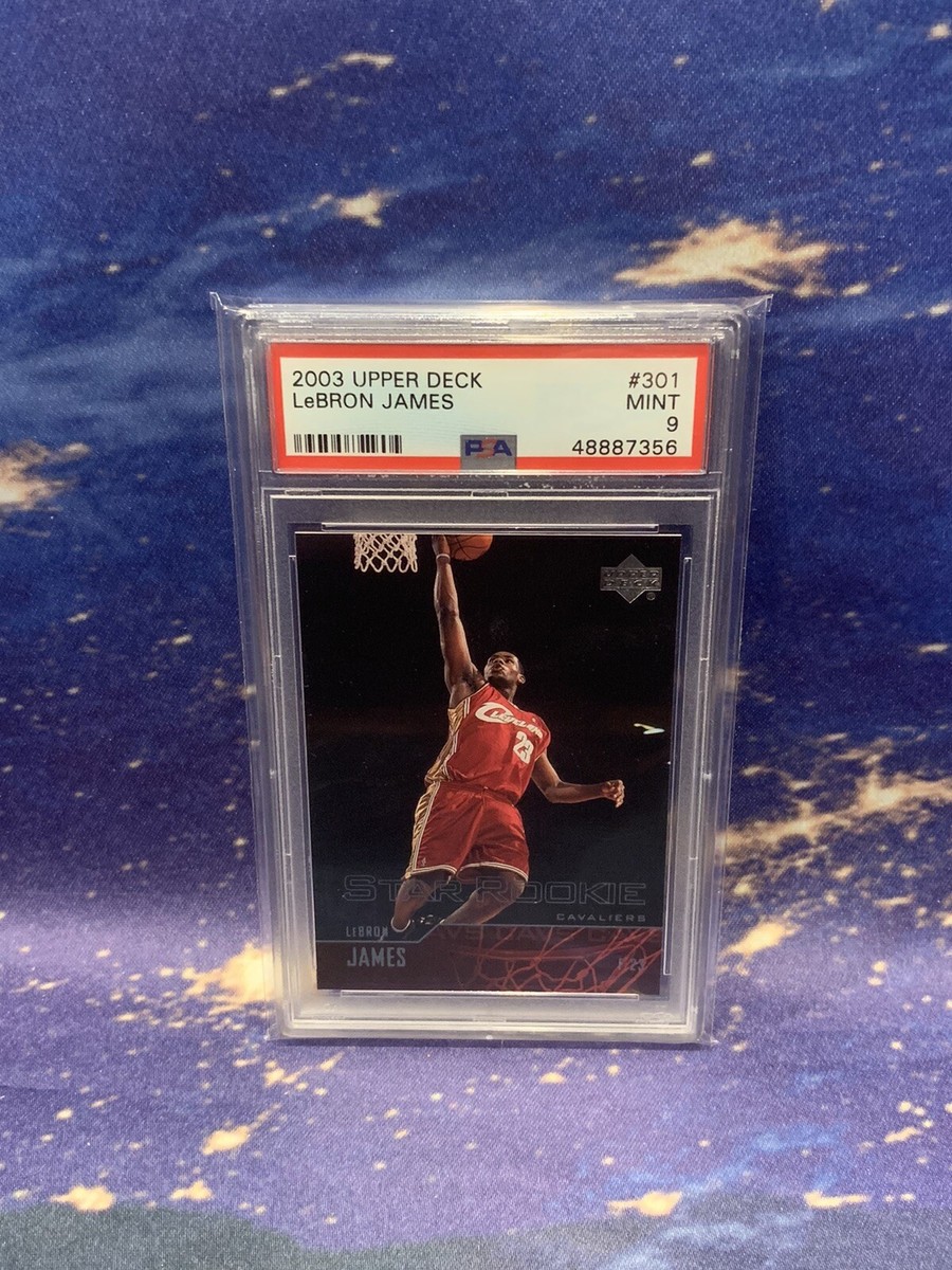 2003-04 UPPER DECK LEBRON JAMES ROOKIE RC #301 PSA 9 MINT LOS