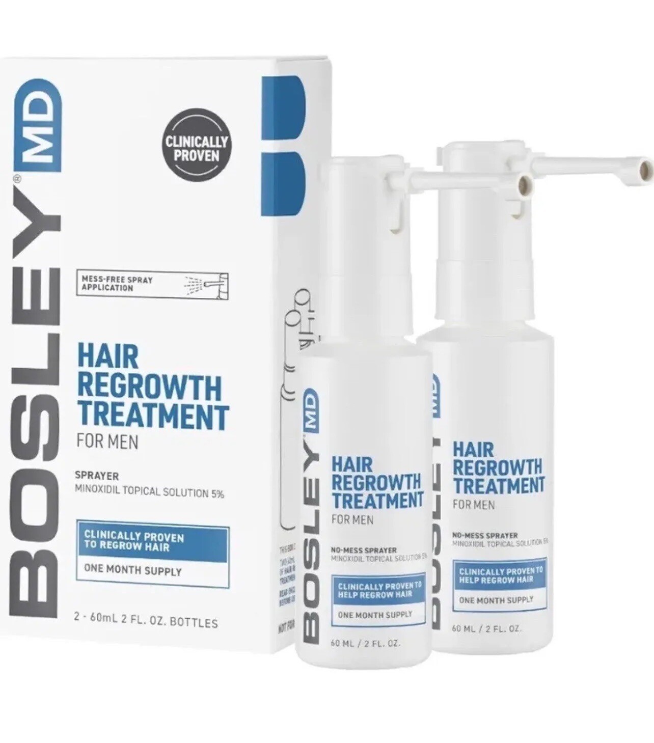 Bosley MD Men Hair Regrowth Treatment (Extra Strength) 2 PC 60 ml Exp 05/2024 815266012434 eBay