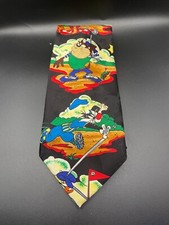 Looney Tunes Mania Neck Tie 90s 1993 Golf Toons Golf Tie Y2K