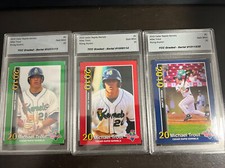 Lot Of 3 2010 Cedar Rapids Kernels Mike Trout 1, 2 And 3 TCC Graded Gem Mint 10